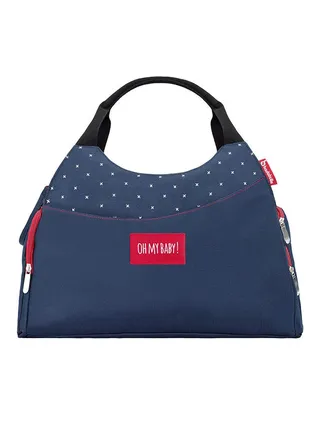 Multipocket Blue Changing Bag With Five External, Easy Access Pockets And One Insulated Bottle Pocket 