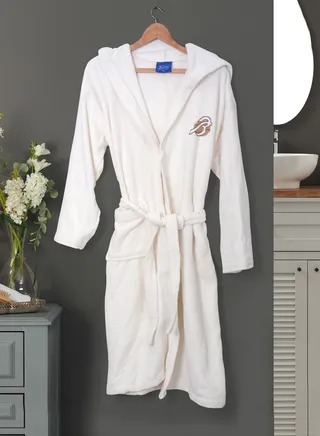 Cotton bathrobe with a pocket &head cap for unisex, 100% Egyptian cotton, ultra-soft, highly water-absorbent, color-fast and modern, ideal for daily use, resorts and spas 3XL 