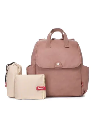 3-Piece Robyn Faux Leather Diaper Bag With Insulated Bottle Holder And Changing Mat 