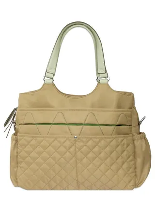 Fashion Diaper Bag With Multiple Pockets - Khaki 