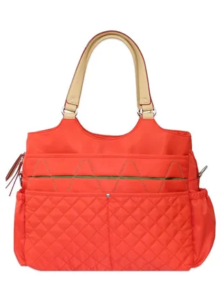 Fashion Diaper Bag With Multiple Pockets - Orange 