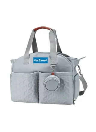 Diaper Portable Bag With Pacifier Bag Large Capacity Blue 