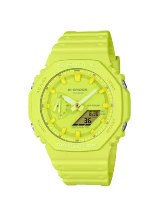 Casio G-shock GA-2100-9A9 Carbon Core Guard Analog-Digital Watch - Stylish Design with Resin Band, Ideal for Daily Wear and Sports Activities - Yellow watch 