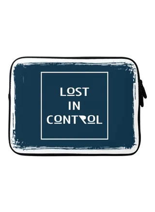 Lost In Control Water Resistant Sleeve For Apple MacBook 15 Inch Blue/White 