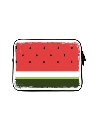 Zipper Closure Sleeve For 15 Inch Laptops Minimal Watermelon 