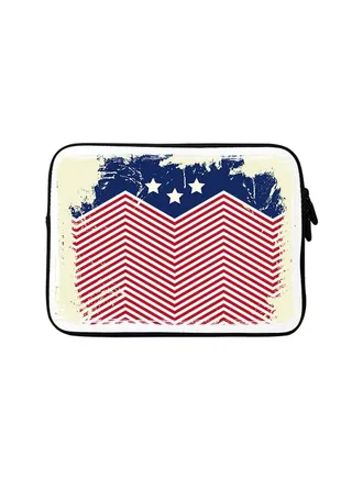 Premium Designer Sleeve With Strap For 15 Inch Laptops Stars and Stripes 