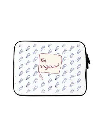 Premium Designer Sleeve With Strap For Laptop Blue/White 