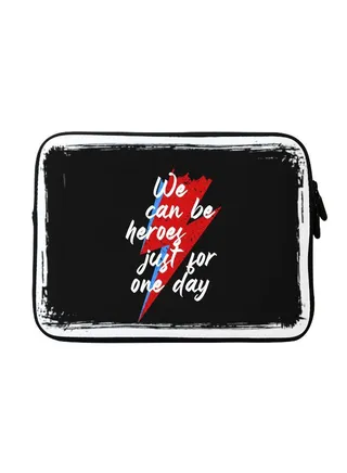 We Can Be Heroes Printed Sleeve For Apple MacBook 15 inch Black/Red/Blue 