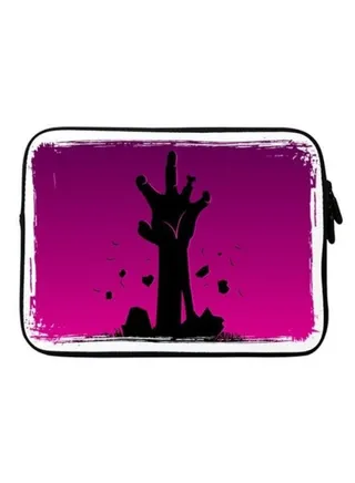 Reach Printed Premium Designer Sleeve With Strap For Laptop Multicolour 