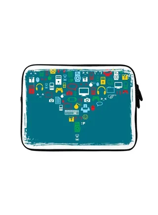 Premium Designer Sleeve With Strap For 15 Inch Laptops Convergence 