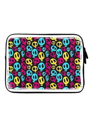 Premium Designer Sleeve With Strap For 15 Inch Laptops Crazy Skulls 