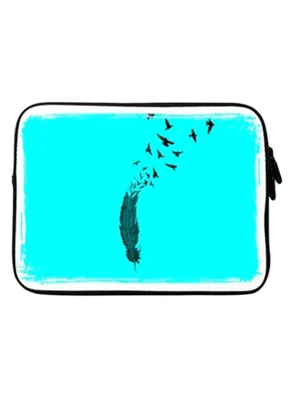 Premium Designer Sleeve With Strap For 15 Inch Laptops Blue/Black/White 