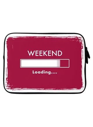 Weekend Loading Printed Sleeve For Apple MacBook 15-Inch Red/White 