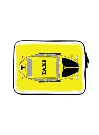 Premium Designer Sleeve With Strap For 15 Inch Laptops Yellow Taxi 