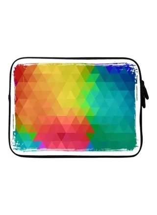 Designer Laptop Sleeve With Strap Tropical Prism 