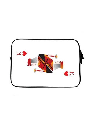 Premium Designer Sleeve With Strap For 15 Inch Laptops King of Hearts 