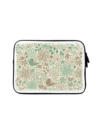Premium Designer Sleeve With Strap For 15 Inch Laptops Cozy Garden 