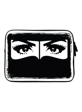 Premium Designer Sleeve With Strap For 15-Inch Laptop Naqabi Eyes 