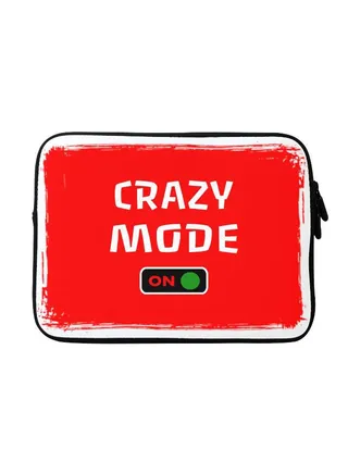 Crazy Mode On Printed Sleeve For Apple MacBook 15-Inch Red/White/Black 