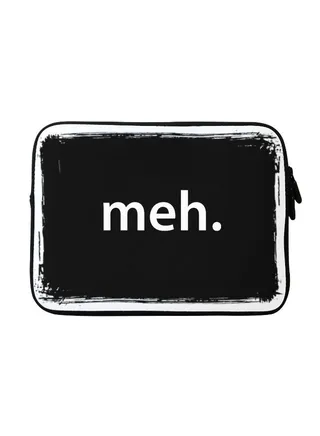 Meh Printed Sleeve For Apple MacBook 15 inch Black/White 
