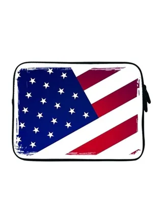 Designer Sleeve With Strap For 15 Inch Laptop Flag of US 
