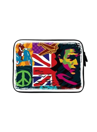 Premium Designer Sleeve With Strap For 15 Inch Laptops Retro Spy 