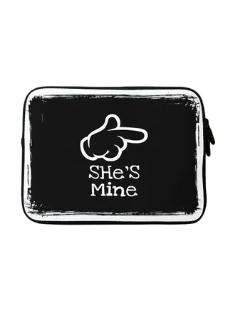 She's Mine Printed Sleeve For Apple MacBook 15 inch Black/White 