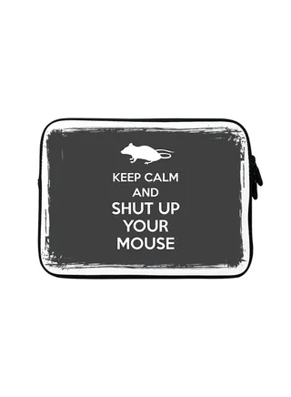 Premium Designer Sleeve With Strap For 15 Inch Laptops Shut Up Your Mouse 