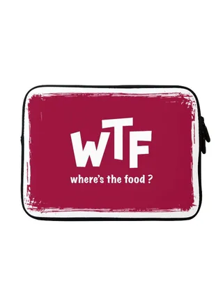 Where's The Food Printed Sleeve For Apple MacBook 15 inch Red/White/Black 