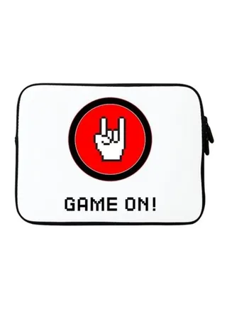 Printed Designer Sleeve With Strap For 15 Inch Laptops Game On 