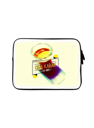 Premium Designer Sleeve With Strap For 15 Inch Laptops Chai Karak 