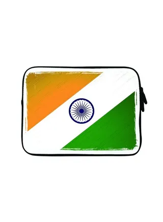 Premium Designer Sleeve With Strap For 15 Inch Laptops Flag of India 