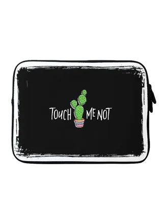 Touch Me Not Printed Sleeve For Apple MacBook 15-Inch Black/White/Green 