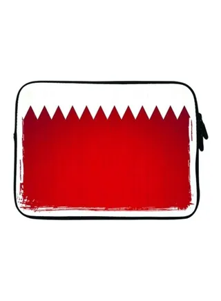 Premium Designer Sleeve With Strap For 15 Inch Laptops Flag of Bahrain 