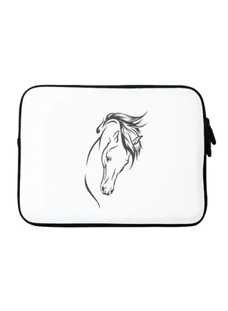 Arab Stallion Strut Printed Sleeve For Apple MacBook 15 inch White/Black 