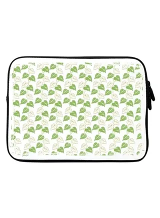 Vine Leaves Premium Designer Sleeve With Strap For Laptops Multicolour 