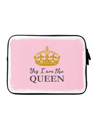 Yes I'm The Queen Printed Sleeve For Apple MacBook 15 Inch Pink/Gold/White 