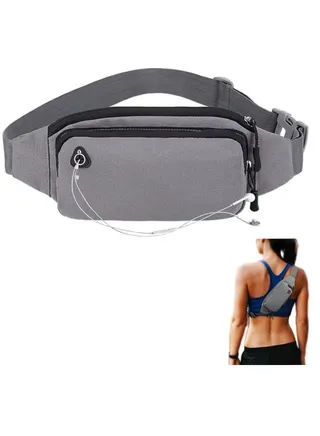 Large f anny Pack Belt Bag Elastic Belt, Fit 15 to 43inch Waists Holds Phones up to 4.7inch  for Running Hiking Travel Workout Dog Walking Outdoors Sport Fishing Waist Pack Bag 