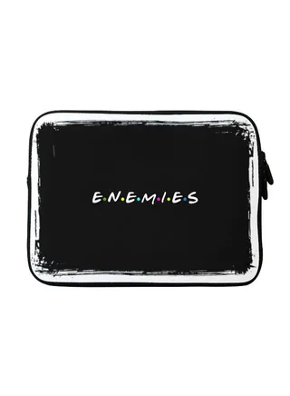 Enemies Printed Sleeve For Apple MacBook 15-Inch Black/White 