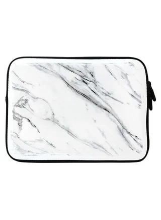 Marble Pattern Sleeve For Apple MacBook 15-Inch Grey/White 