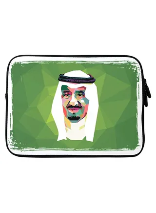 Malek Salman Modern Printed Sleeve For Apple MacBook 15-Inch Green/White/Pink 