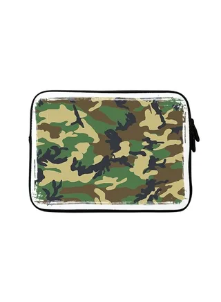Premium Designer Sleeve With Strap For 15 Inch Laptops Jungle Camo 