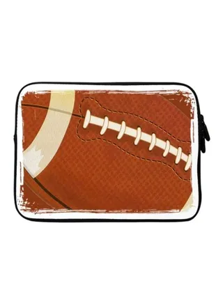 Printed Sleeve With Strap For 15 Inch Laptops Rugby Ball 