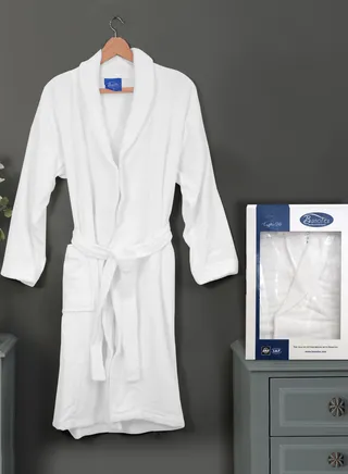 Cotton Bath Robe With Pocket Made in Egypt L 