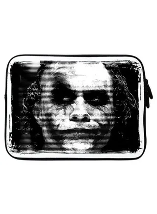 Joker Printed Premium Designer Sleeve With Strap For Laptop Black/White 