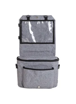 3-in-1 Travel Bag - Baby Changing Bag, Stroller Bag, Car Back Seat Organiser - Grey 