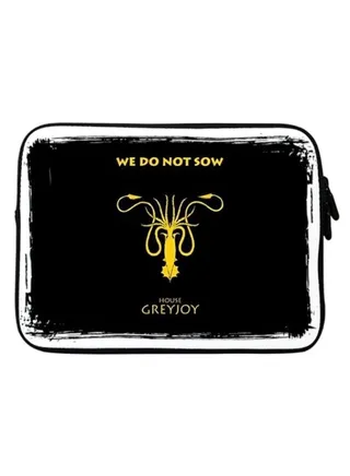 Got House Greyjoy Premium Designer Sleeve With Strap For Laptops Yellow/Black/White 