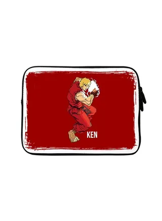 Premium Designer Sleeve With Strap For 15 Inch Laptops Street Fighter Ken 
