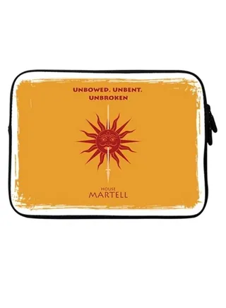 House Martell Designer Sleeve With Strap For Laptops Yellow/Red 