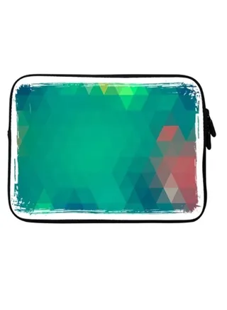 Emerald Prism Printed Sleeve With Strap For 15-Inch Laptop Multicolour 